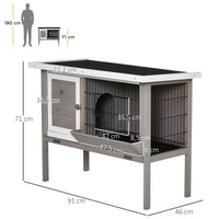 Clapier pour lapin - détail du toit à double porte