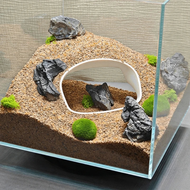 Grotte 3D installée en terrarium