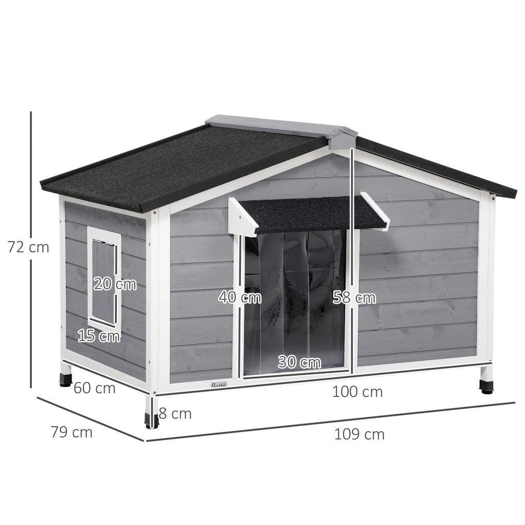 Niche chalet en bois - toit bitumé ouvrant