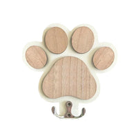 Porte-laisse mural en bois pour chien - vue de face