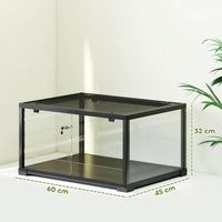 Terrarium en verre 86L, vue de face
