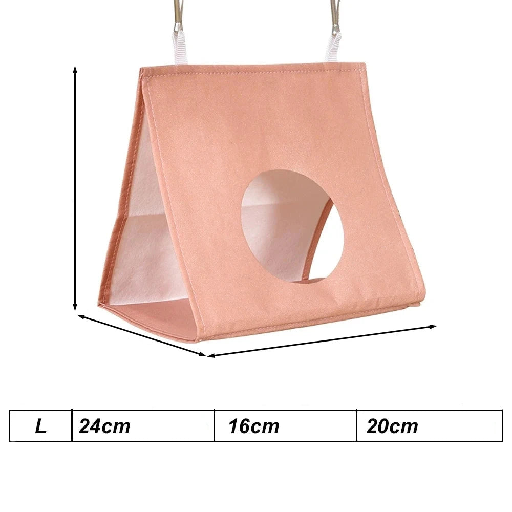 Détail du tissu imperméable du hamac pour oiseau