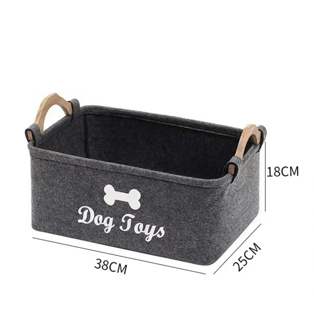 Panier de rangement pour jouets d'animaux – vue de dessus
