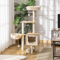 Panier niche en sisal pour chat, coloris beige