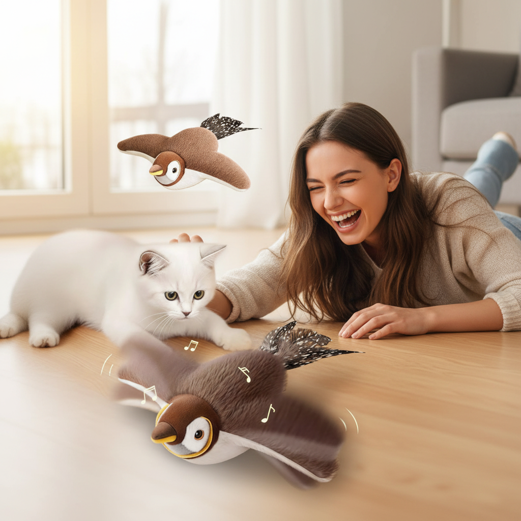 Jouet interactif rechargeable USB pour chat, vue 3
